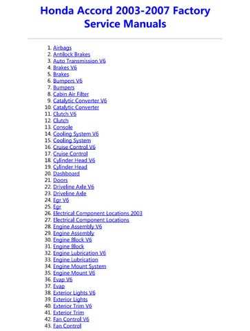 2003 honda accord v6 owners manual
