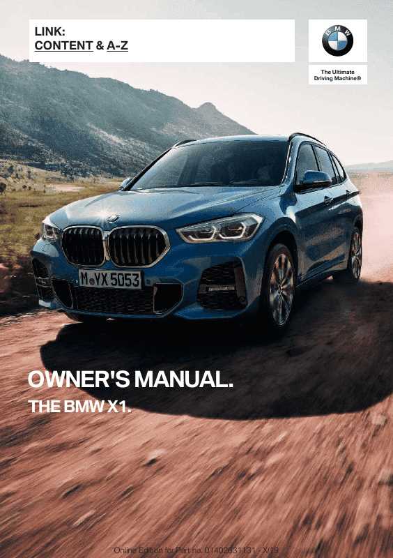 2018 bmw x1 owners manual