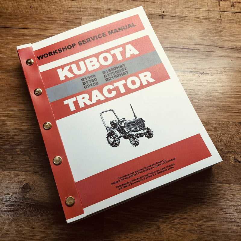 kubota b1750 owners manual