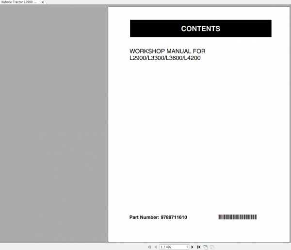 kubota l4200 owners manual