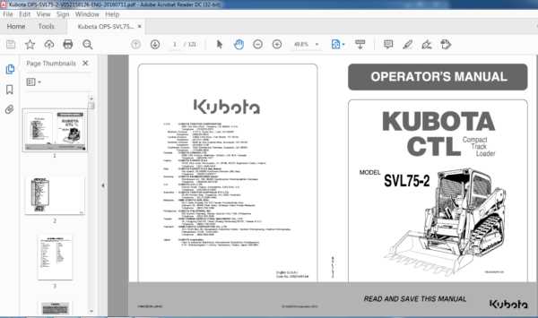 kubota svl90 2 owners manual