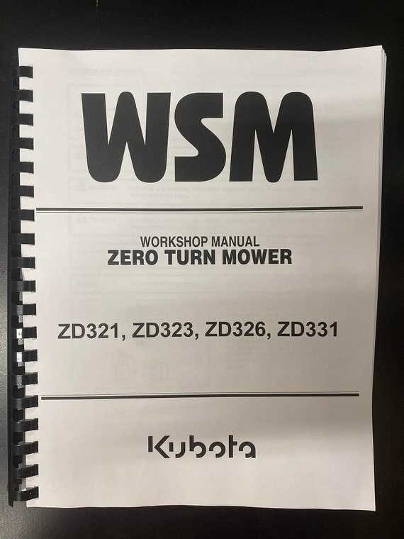 kubota zd323 owners manual