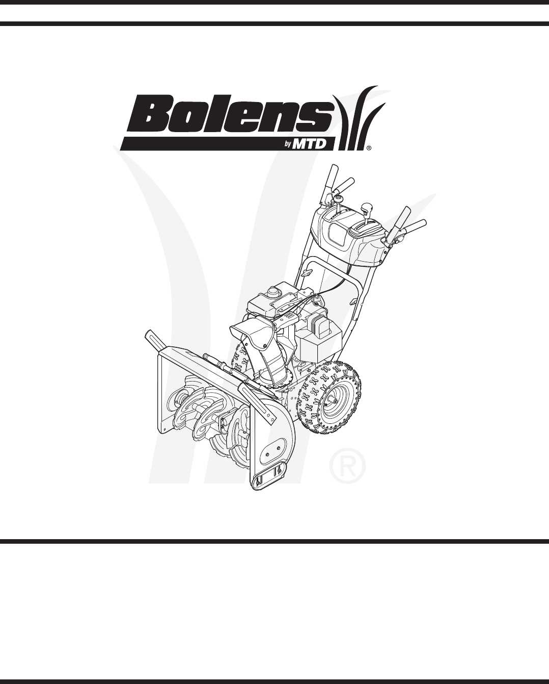 mtd snowblower owners manual