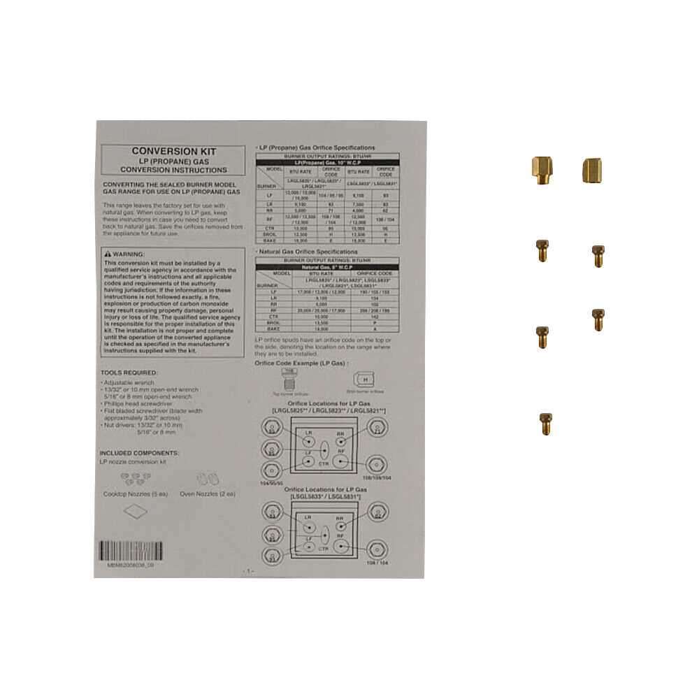 lg gas range owners manual