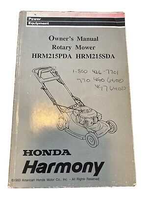 honda harmony 215 owners manual
