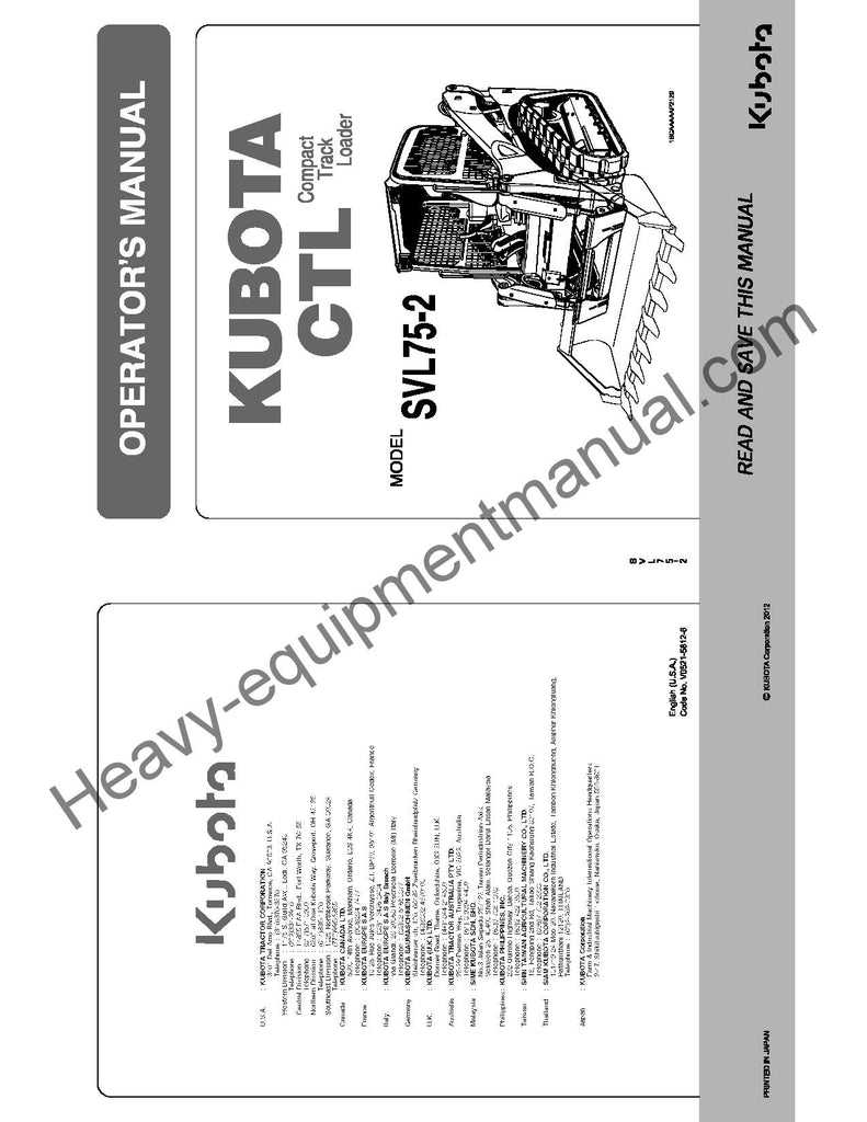 kubota svl75 owners manual