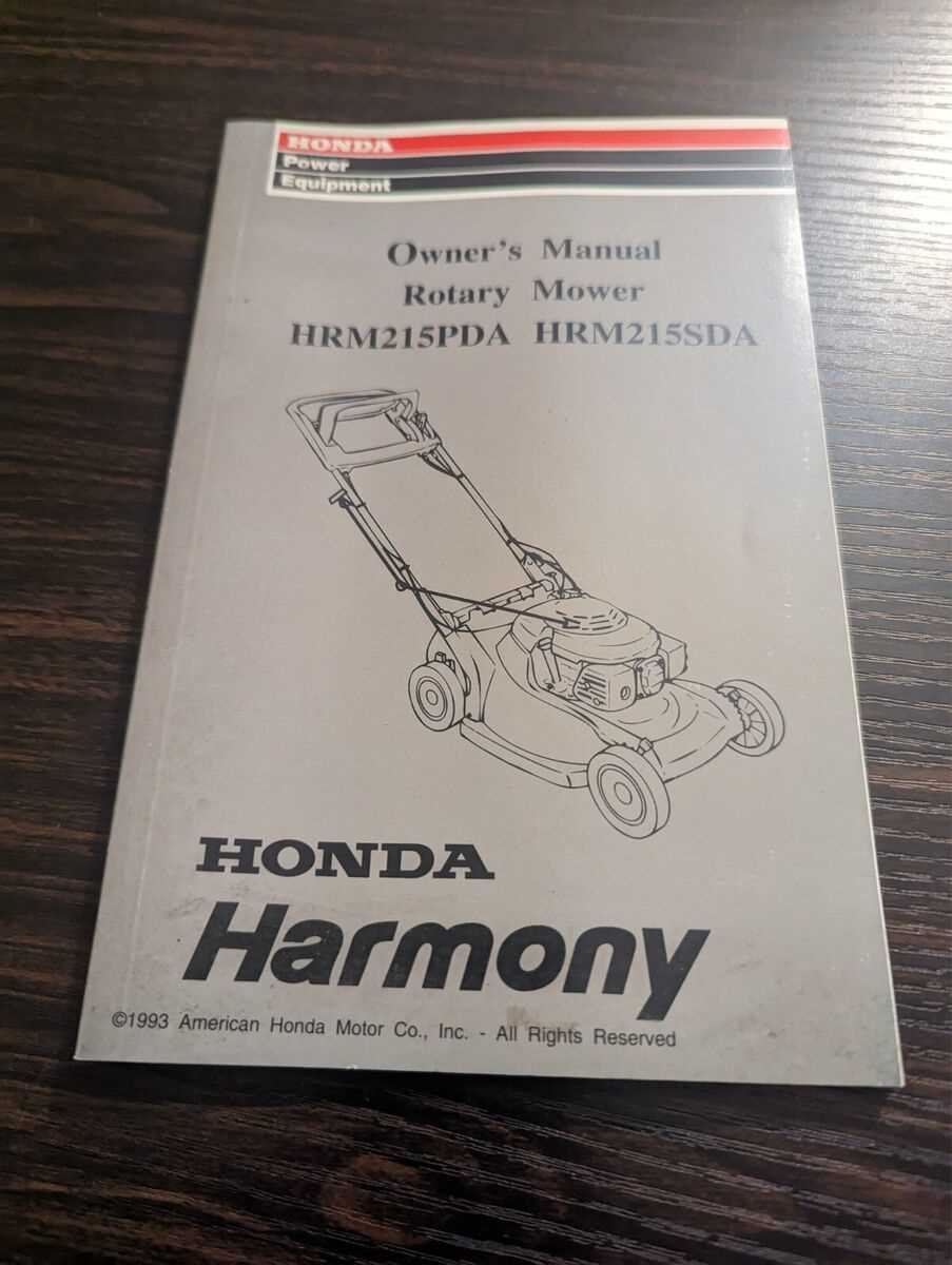 honda mower owners manual