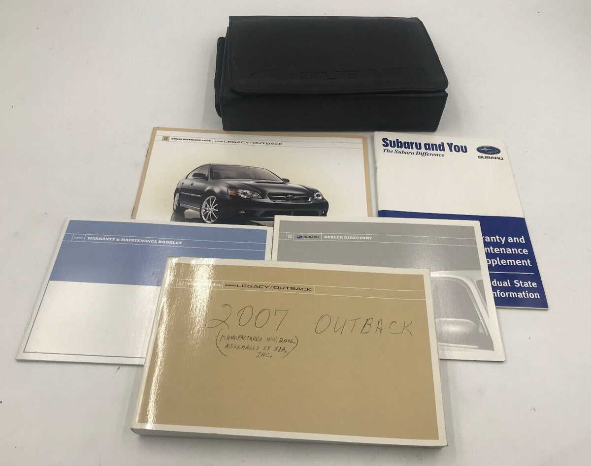 2007 subaru legacy owners manual