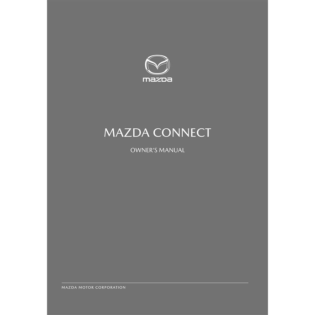 mazda connect owners manual