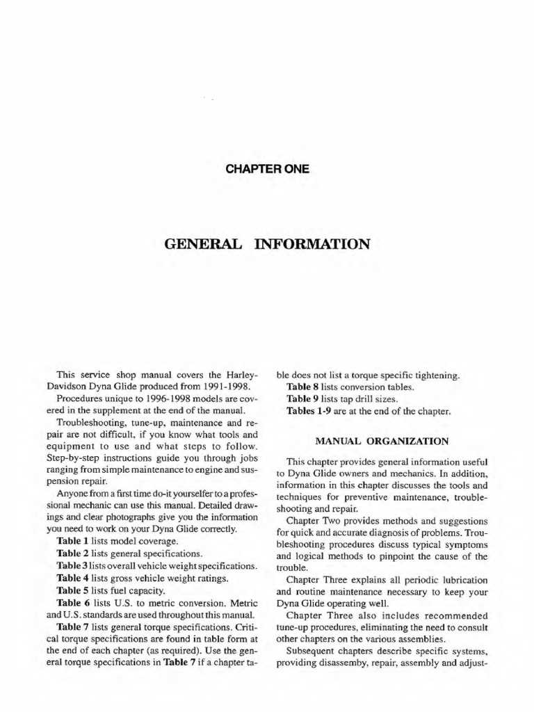 1997 dyna wide glide owners manual