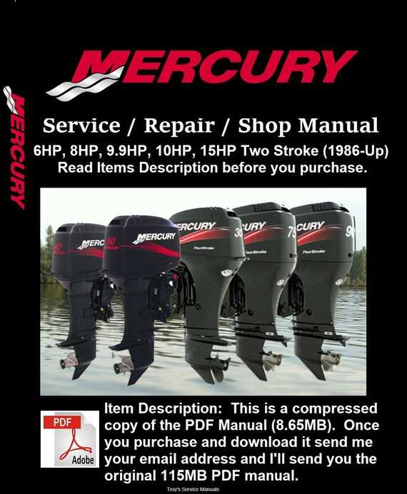 mercury 8 hp outboard owners manual