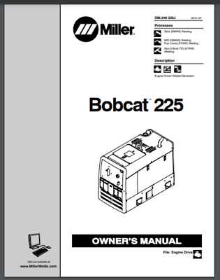 miller bobcat 225 owners manual