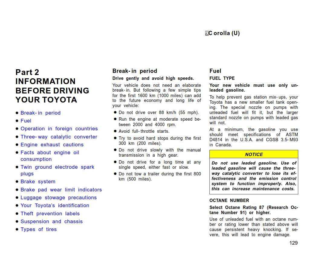 1999 corolla owners manual