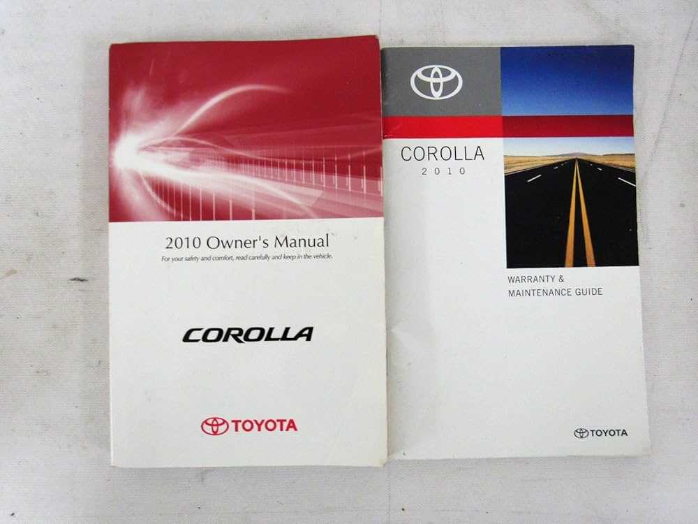 2010 toyota corolla s owners manual