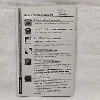 ge oven owners manual