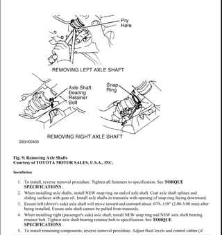 1998 toyota avalon xls owners manual