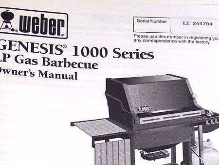 weber gas grill owners manual