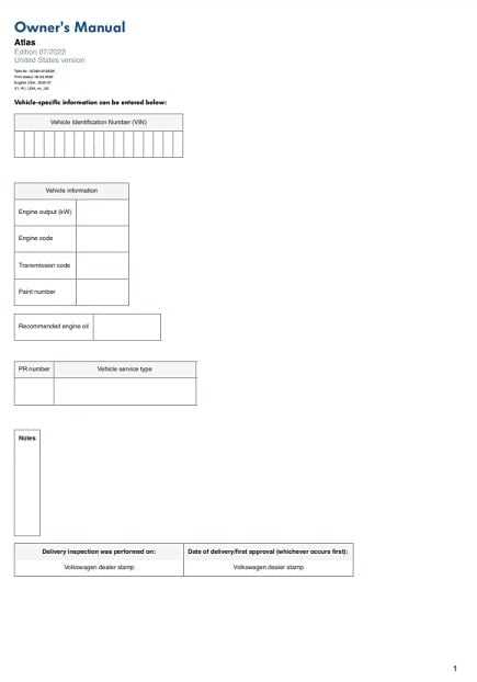 2021 volkswagen atlas owners manual