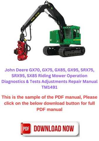 john deere gx85 owners manual