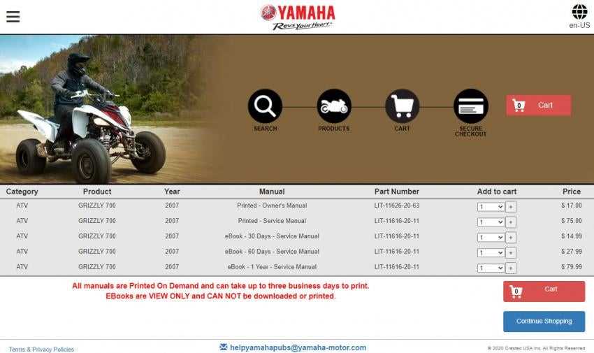 2009 yamaha grizzly 700 owners manual