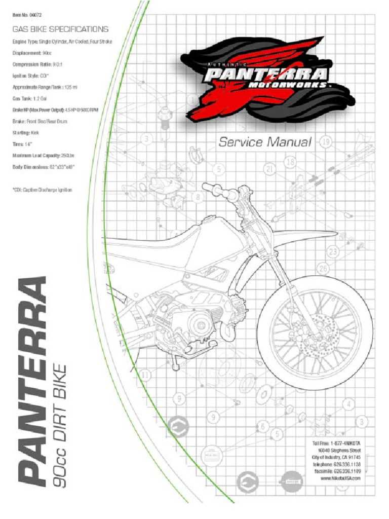 panterra 125cc dirt bike owners manual