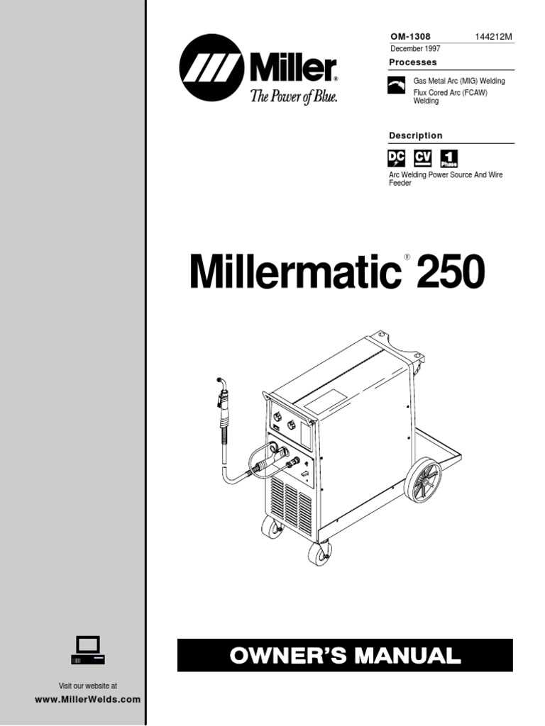 miller welder owners manual