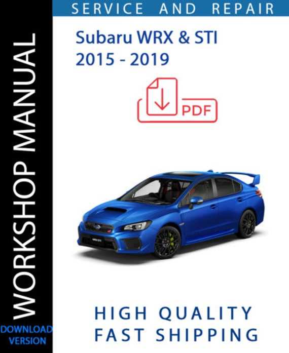 2018 subaru wrx owners manual