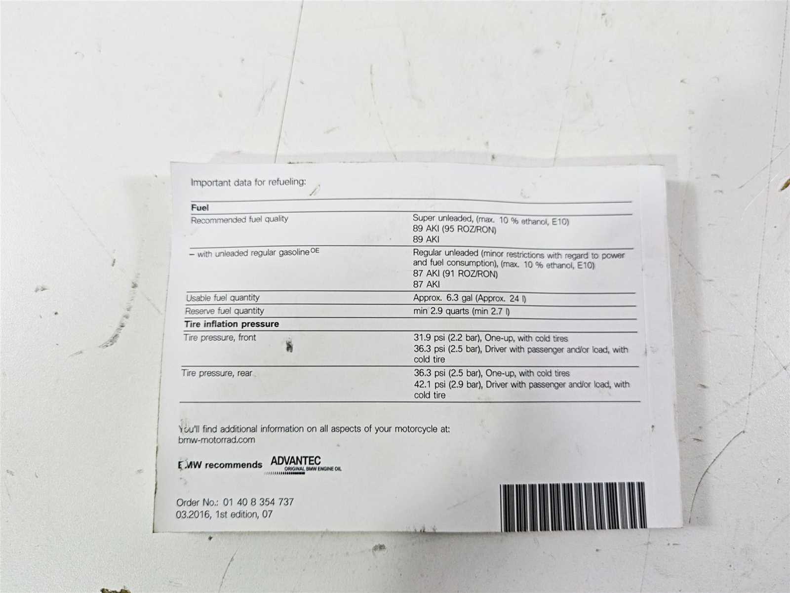 bmw k75 owners manual
