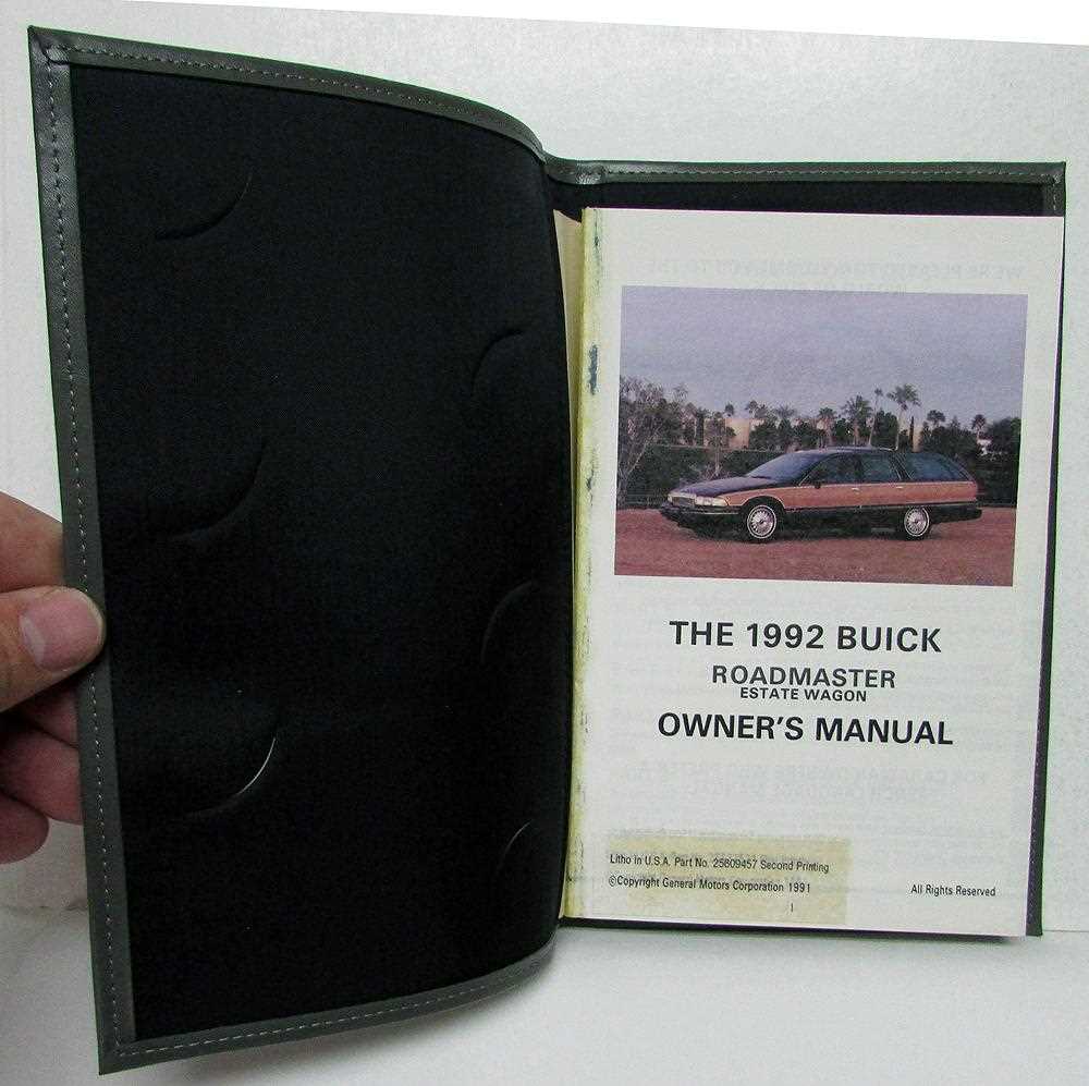 1992 buick roadmaster owners manual