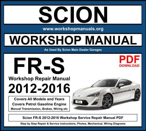 scion frs owners manual