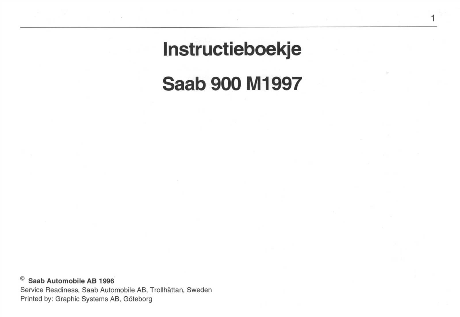 saab 900 owners manual