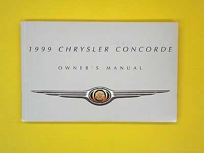 1999 chrysler concorde owners manual