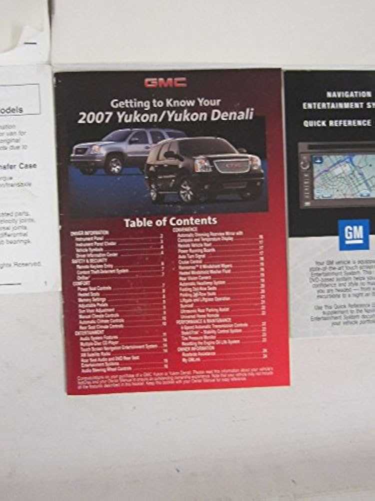 2007 gmc yukon denali owners manual