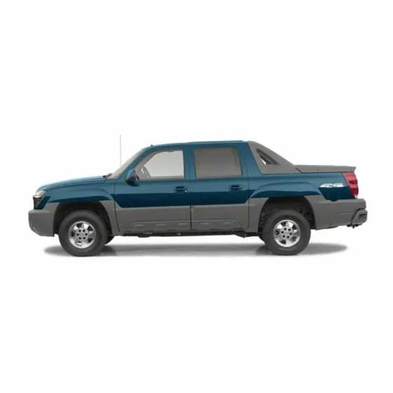 2002 chevy avalanche owners manual