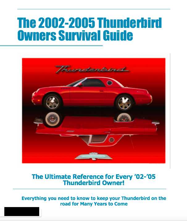 2005 ford thunderbird owners manual