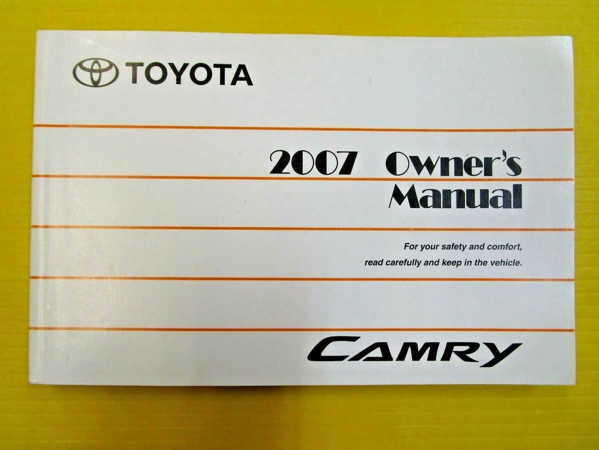 2013 toyota camry xle owners manual