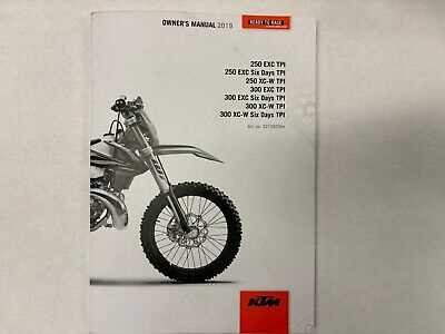 2019 ktm 300 xc w tpi owners manual