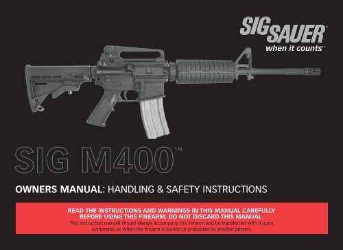 sig sauer owners manual