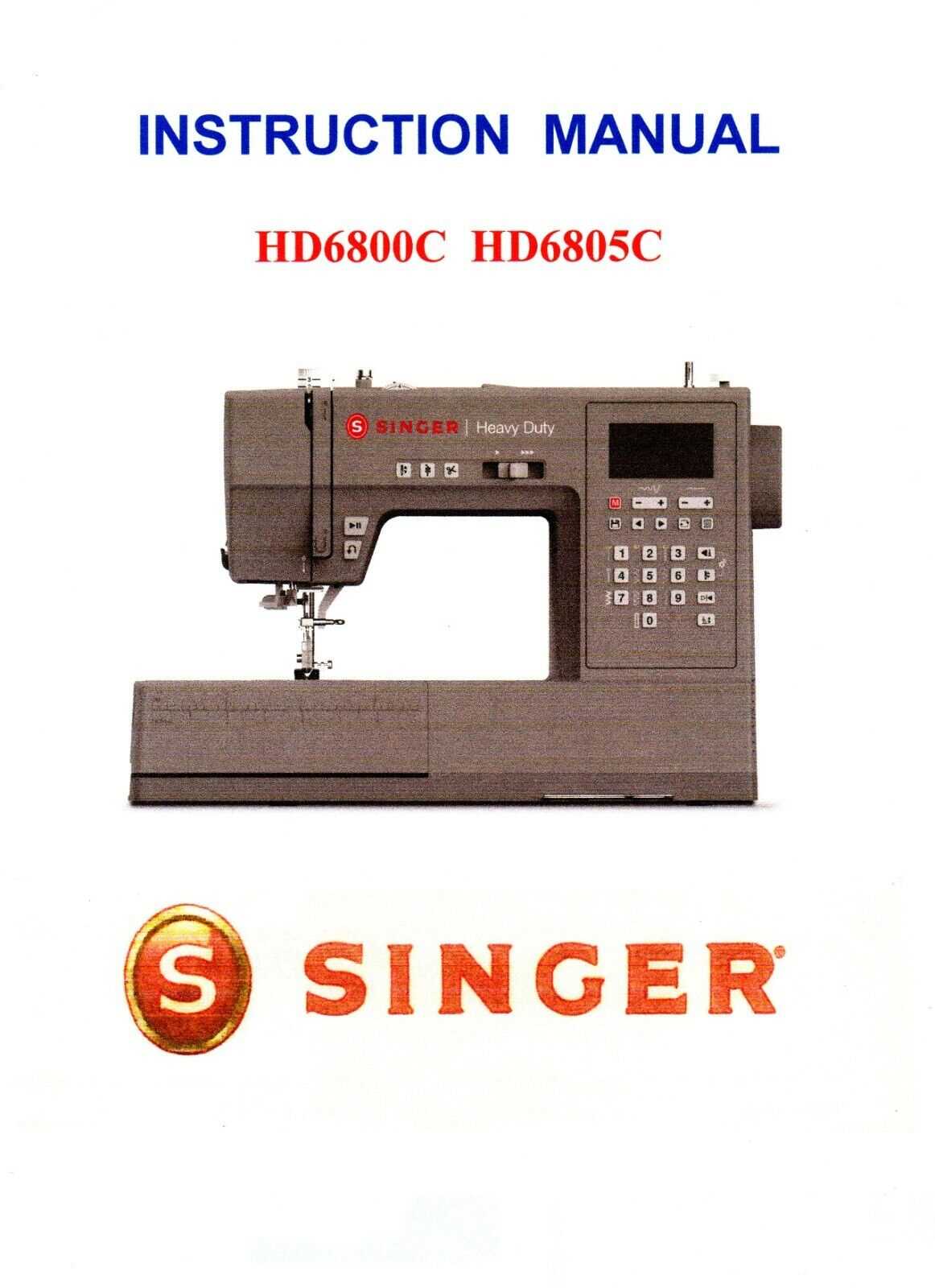 singer heavy duty owners manual