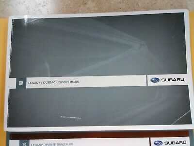 2009 subaru outback owners manual