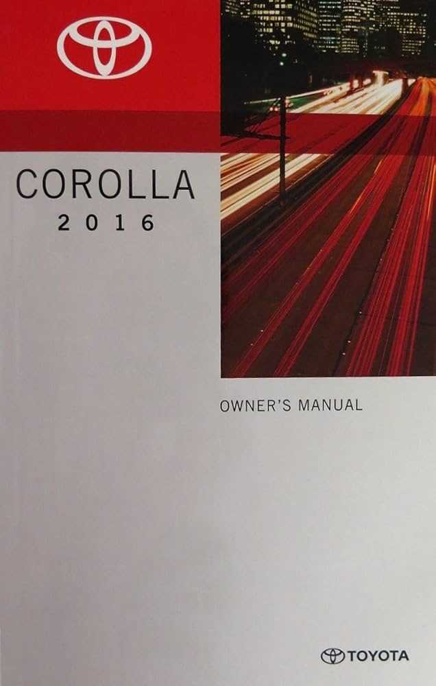 2016 toyota corolla le owners manual