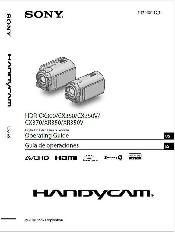 sony handycam owners manual