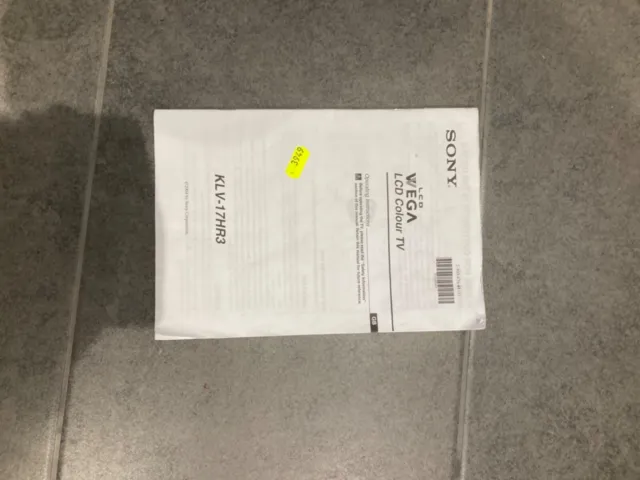 sony tv owners manual
