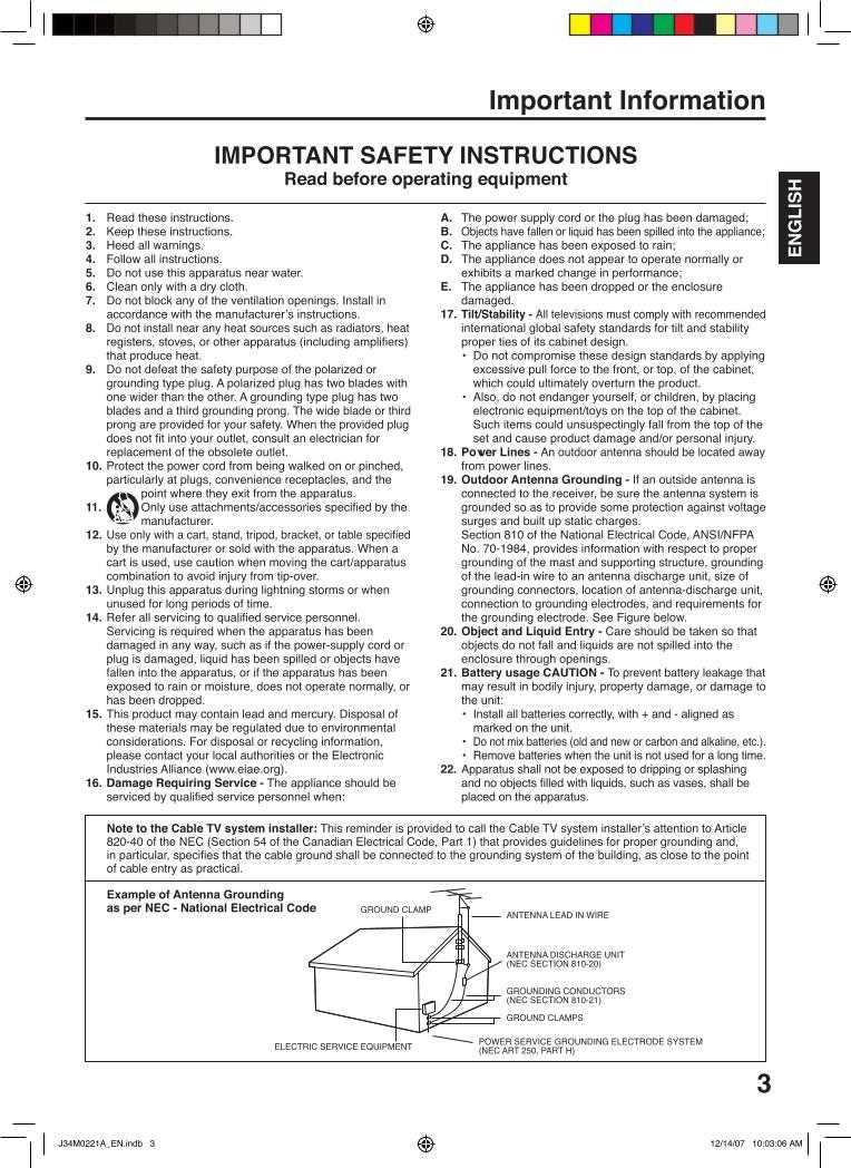 rca tv owners manual