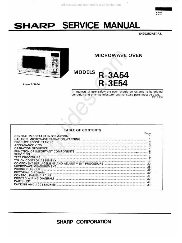 sharp carousel microwave owners manual