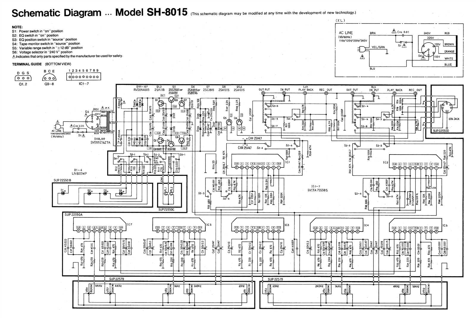 technics sh 8017 owners manual