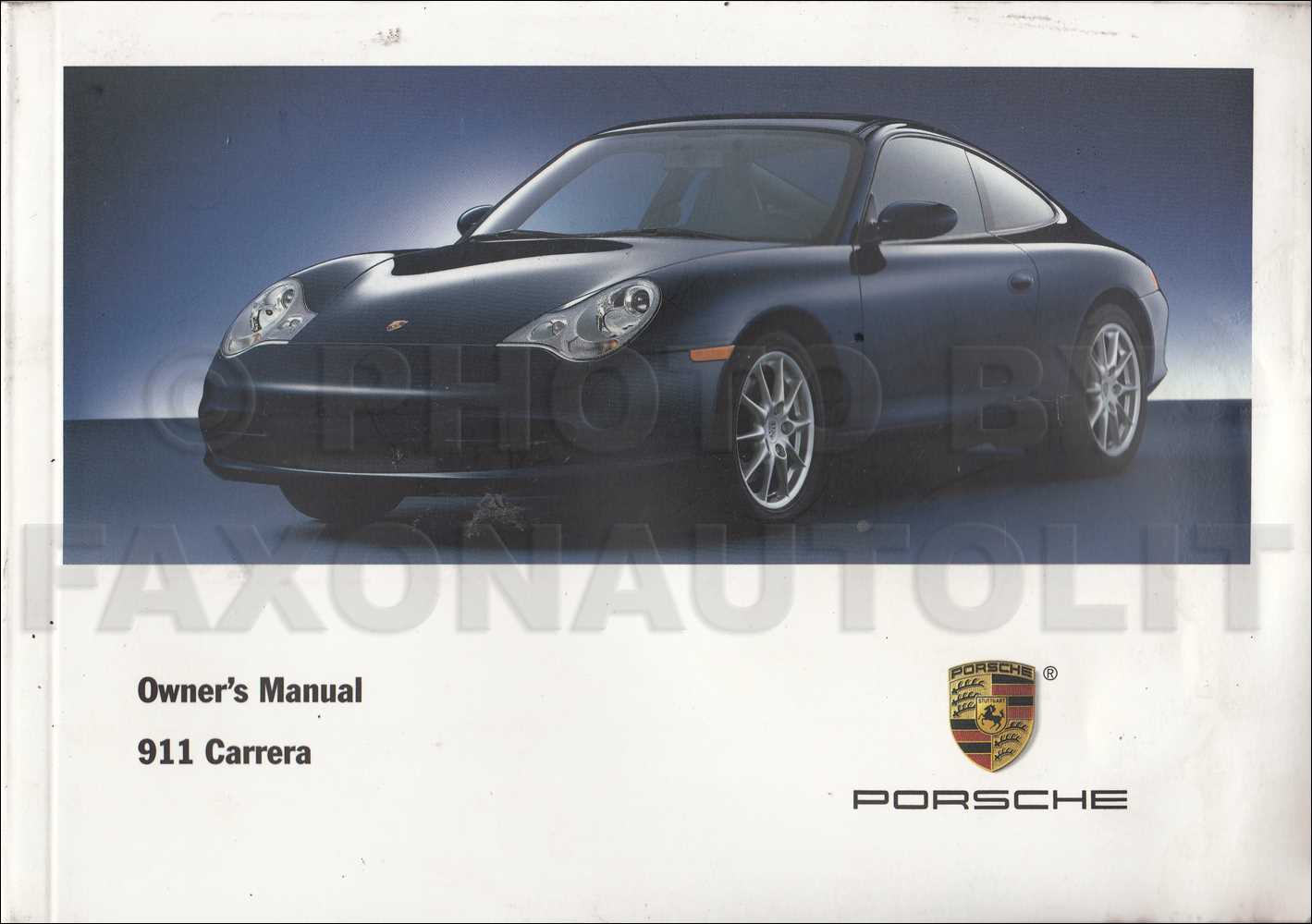 porsche 996 owners manual