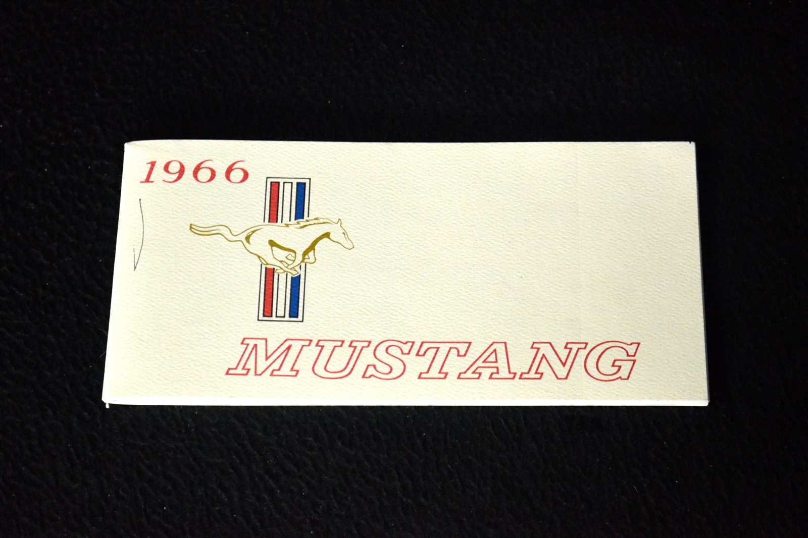 1966 mustang owners manual