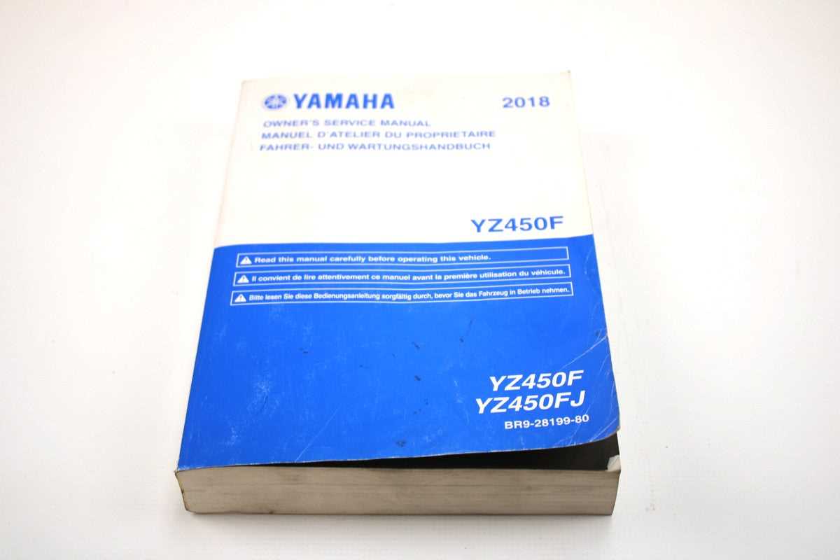 2018 yamaha yz450f owners manual