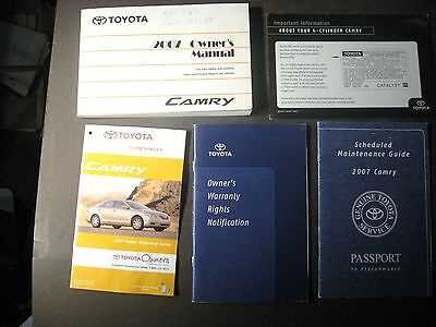 toyota camry 2007 owners manual